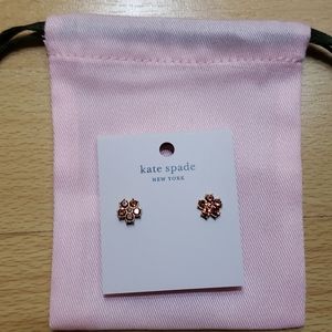Kate Spade Flower Studs in Coral
